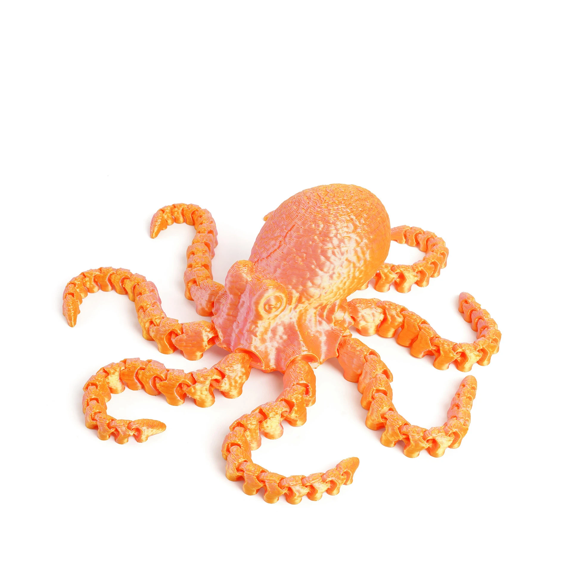 3D-Gedruckte Oktopus-Meerestier-Fidget-Spielzeuge mit Tentakeln, Flexible Reptilien-Actionfiguren, Cooles Skelett 15cm