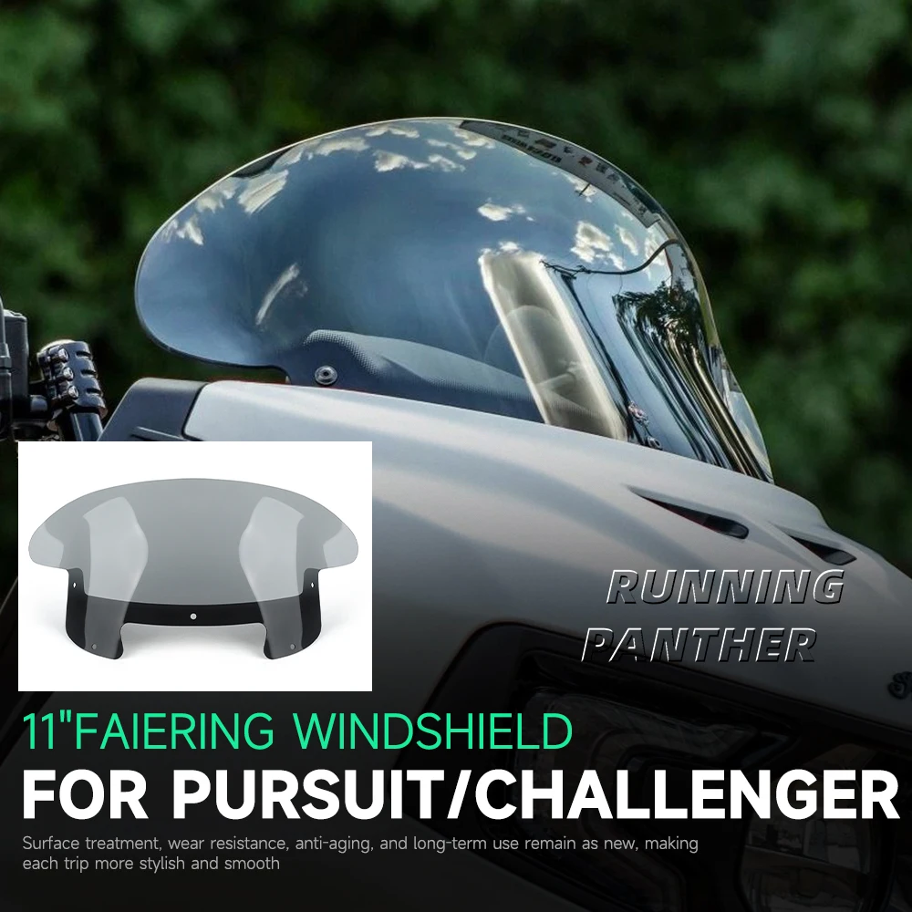 

11" Front Wind Deflector Spoiler for Indian Pursuit Challenger Models 2022-2025 Windshield Protection Baffle - New