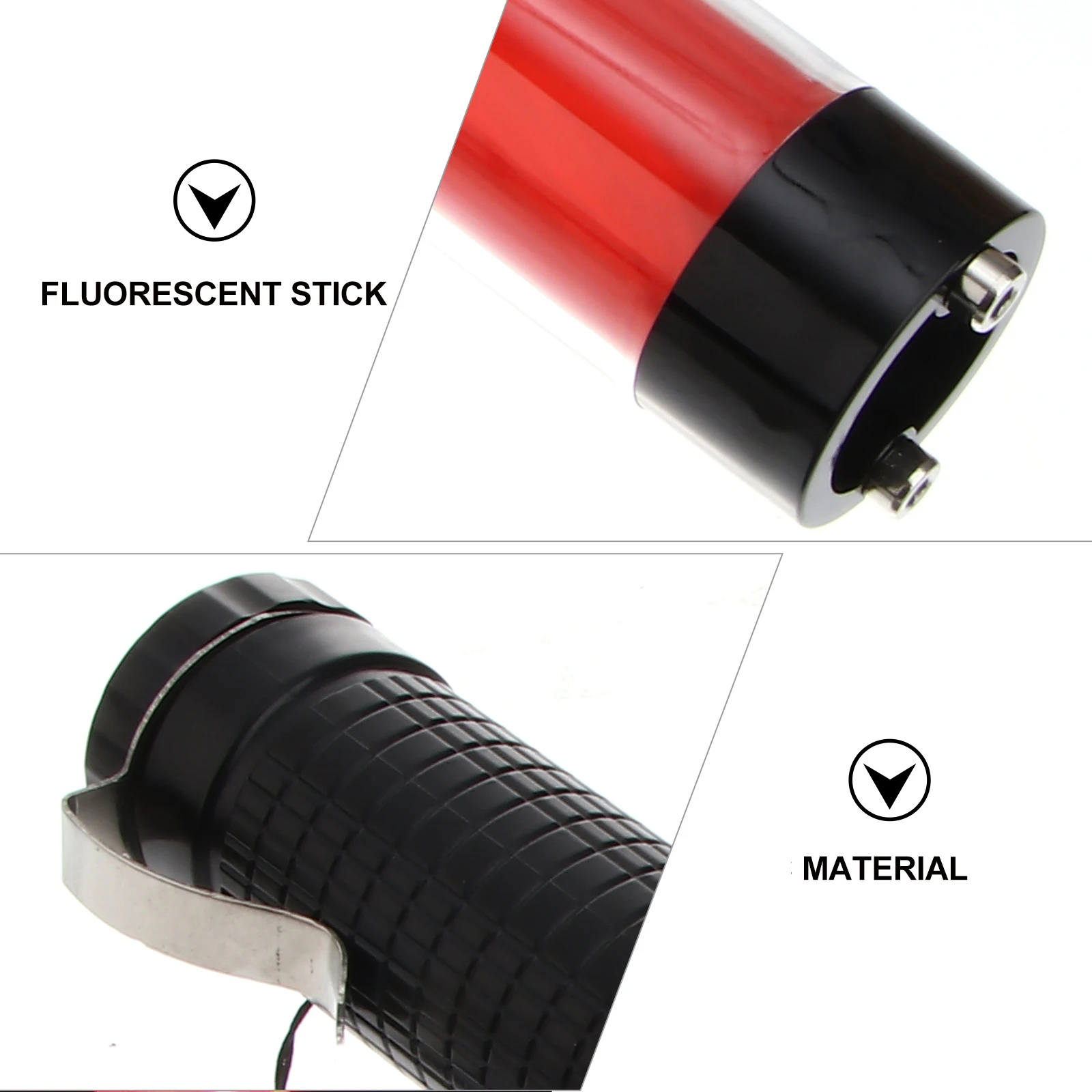 LED Beacon Stick Red Traffic Handheld Control Magnet ABS Handle Waterproof Camping Hiking Safety Warning