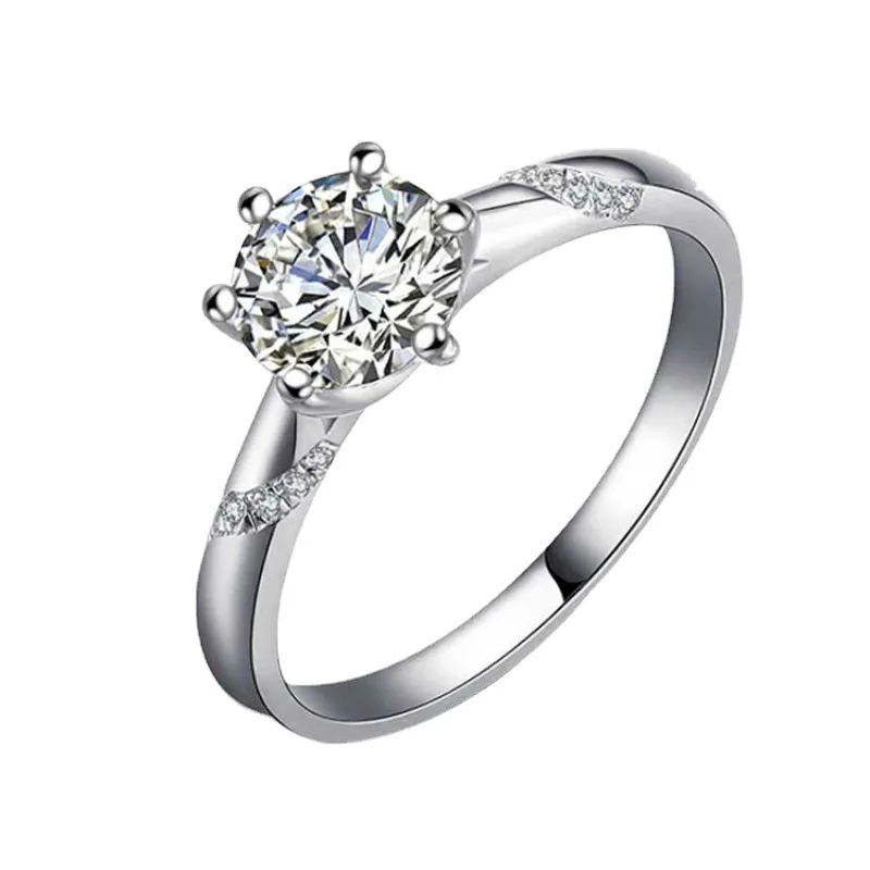Classic Micro-set Eight-Heart Eight-Arrow Six-Paw Women's Engagement Ring - Elegant Jewelry
