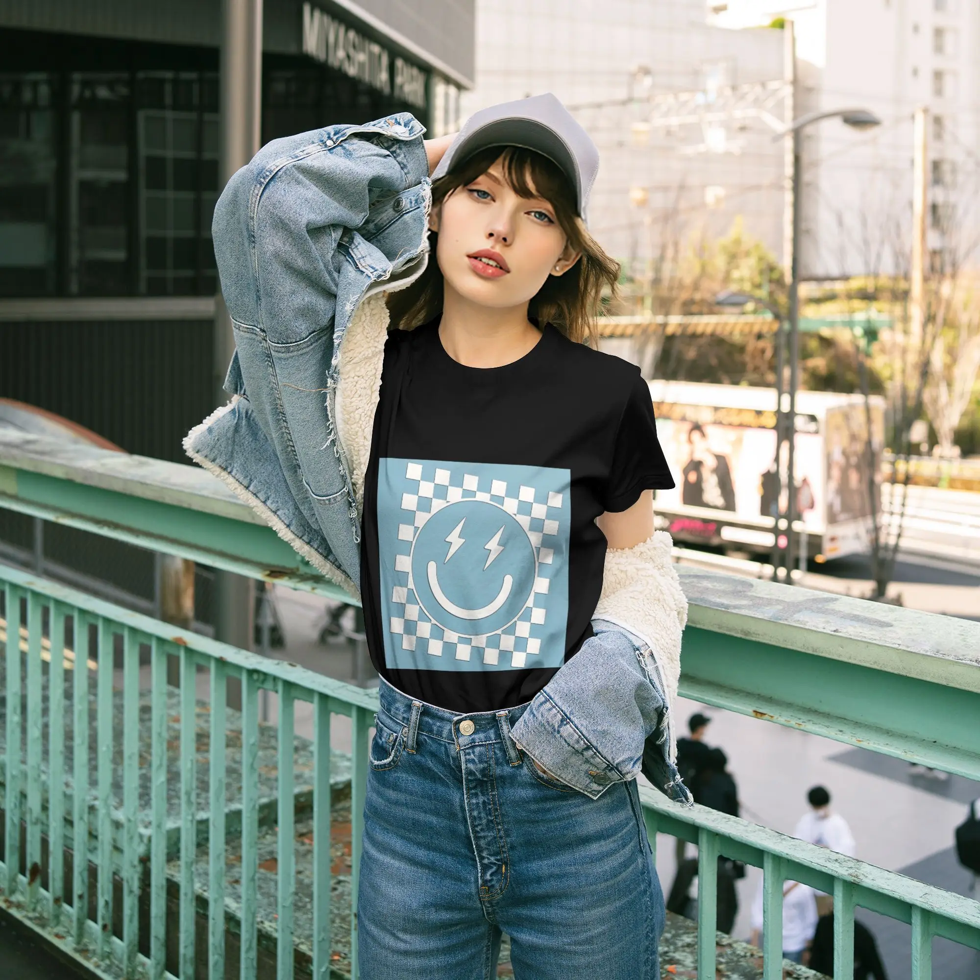 

Women Face Graphic Tee Soft Short Sleeve T-Shirt