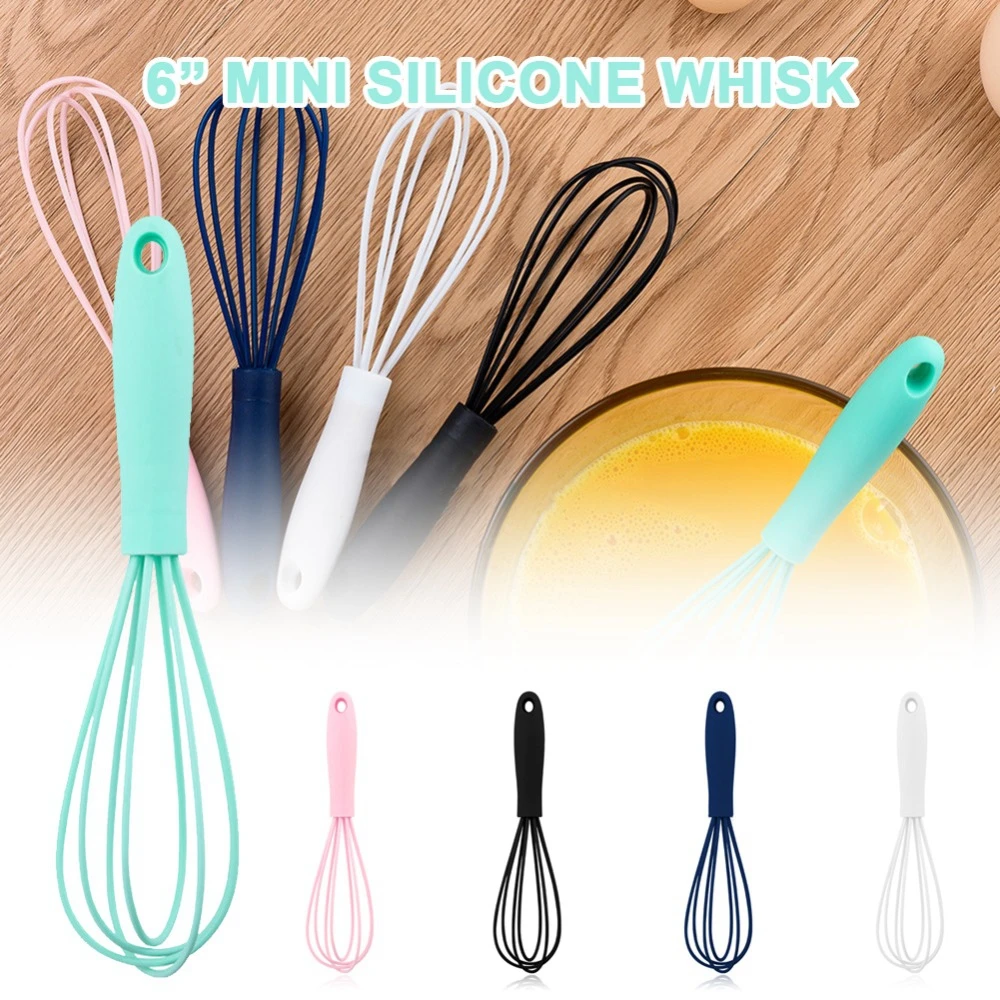 1Pc Silicone Rotary Manual Egg Beater Mixer Mini Plastic Kitchen Egg Whisk Multifunctional Bake Tool Egg Agitator