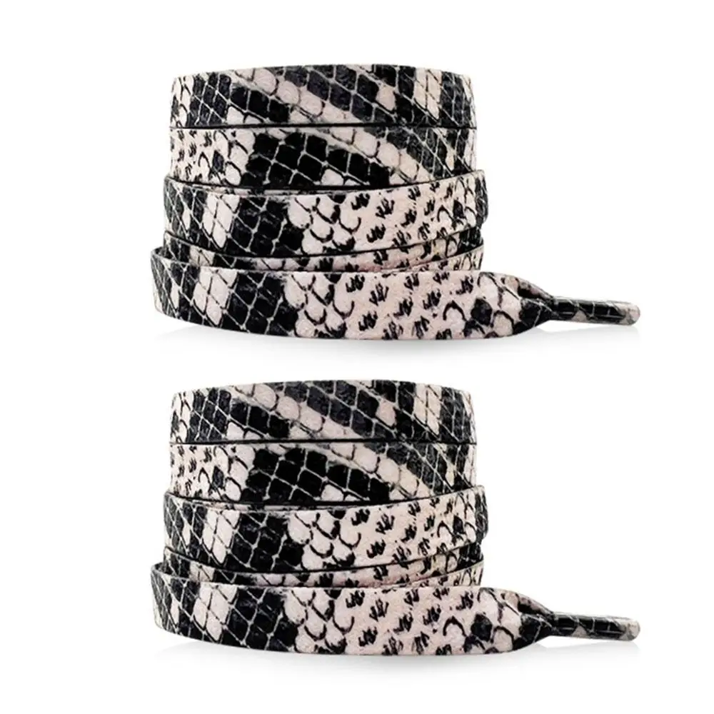 1Pair Animal Pattern Shoelaces Flat For AF1/AJ Sneakers Shoelaces Tiger/Snake/Leopard Print Shoelace Shoes Strings 120CM