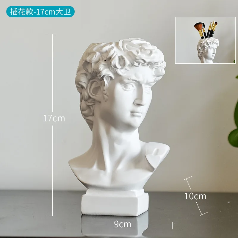 David Bust Planter Pot Plants Resin Succulent Indoor Outdoor Heads Vase Greek Michelangelo Statue Figure Home Garden Decoration