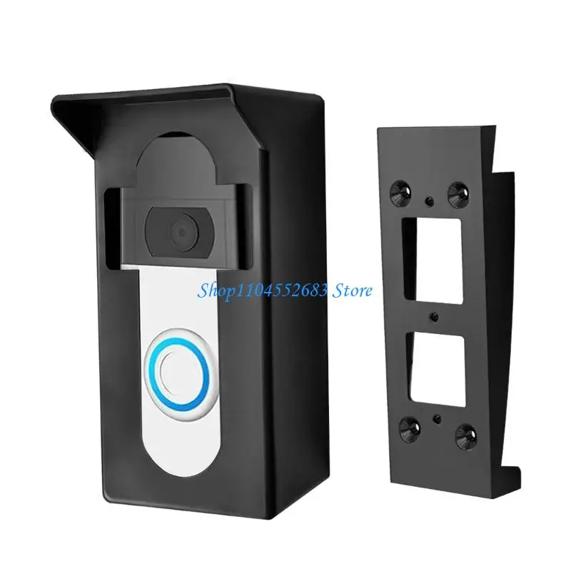 Y6GD Waterproof Solar Doorbells Rain Cover Outdoor Metal Wireless Doorbells Protectors Dustproof Rings Button Rain