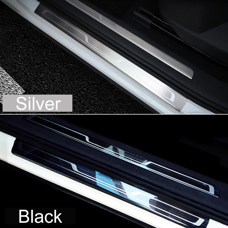 Stainless Door Sill Protector Scuff Plate Welcome Pedals Trim Cover For Volkswagen Tiguan MK2 2016-2018 2019 2020 2021 2022 2023