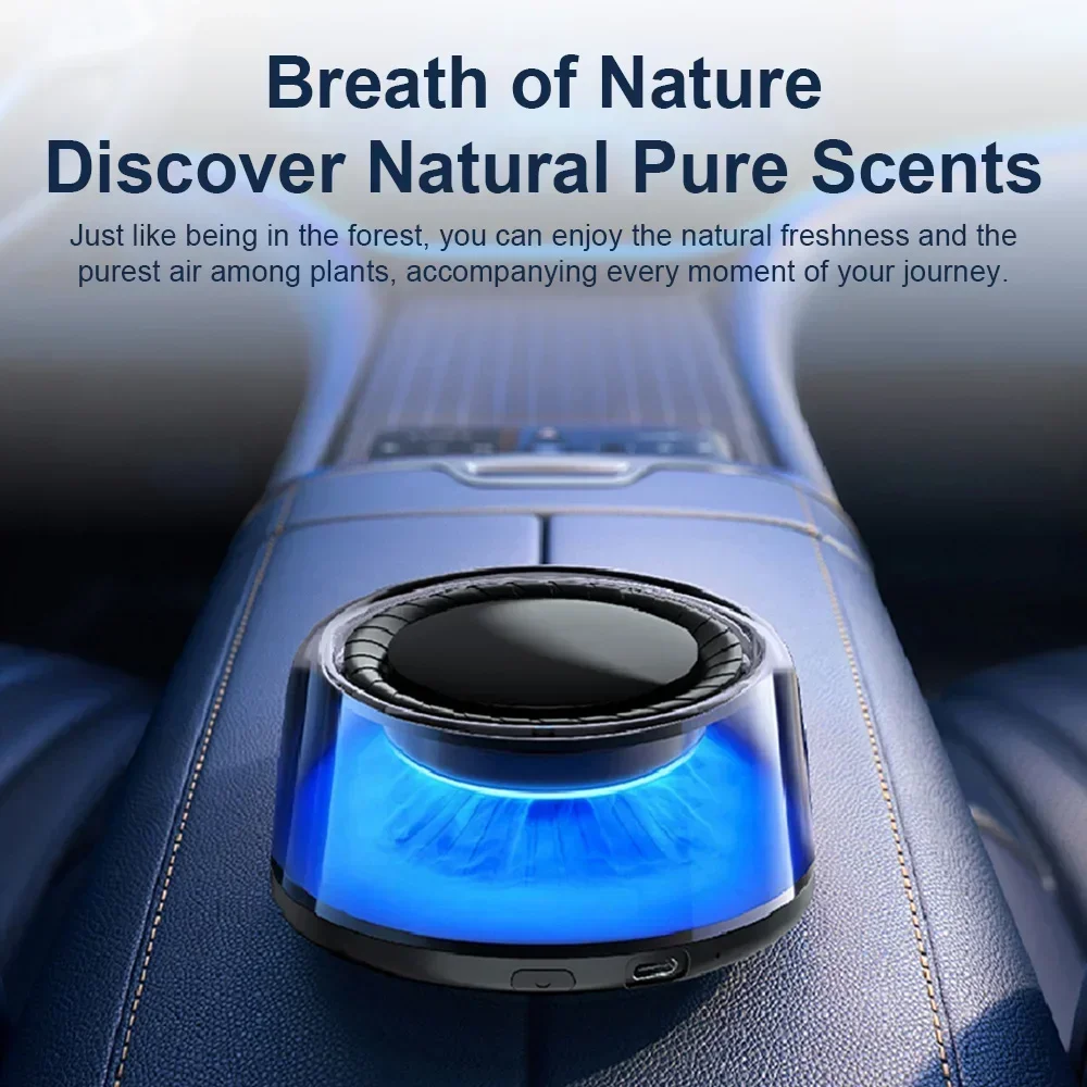 Car Aroma Air Freshener Creative Vehicle Diffuser Ambient Light Cloud Mist Fragrance ElectricCar Flavoring Good Smell Home Gift view 5