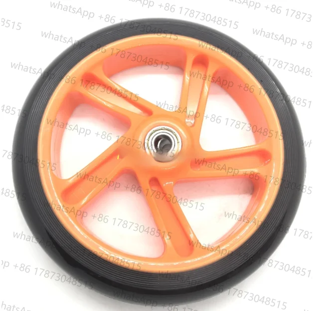 1-unidade-de-rodas-de-borracha-silenciosas-para-carrinhos-de-compras-e-scooters-com-180mm-de-diametro-8-10mm-de-diametro-interno-do-rolamento-e-30mm-de-largura-nas-cores-preto-e-laranja