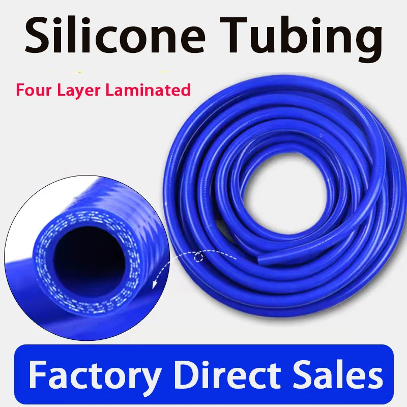 

Car Silicone Straight Coolant Hose 1 Meter Length Turbo Intercooler Pipe ID 6mm-38mm Multi-Layer Clamping Silicone Vacuum Tube