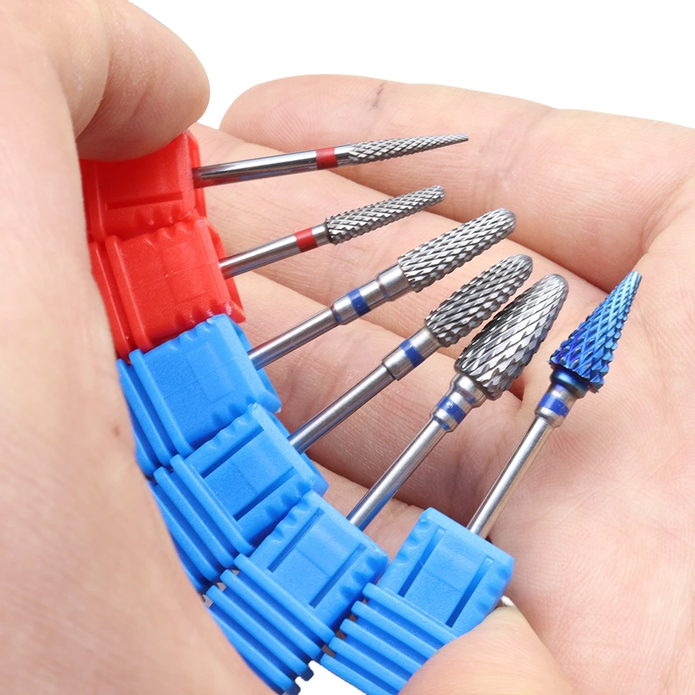 6 Styles Carbide Nail Drill Bits Tungsten Steel Rotate Electric Milling Cutter For Manicure Gel Polish Remover Nail Files Pedicu