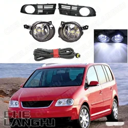 For VW Touran 2002 2003 2004 2005 2006 Car-styling Front Bumper LED Fog Lamp Light Or Wire Harness / Fog Grille Cover