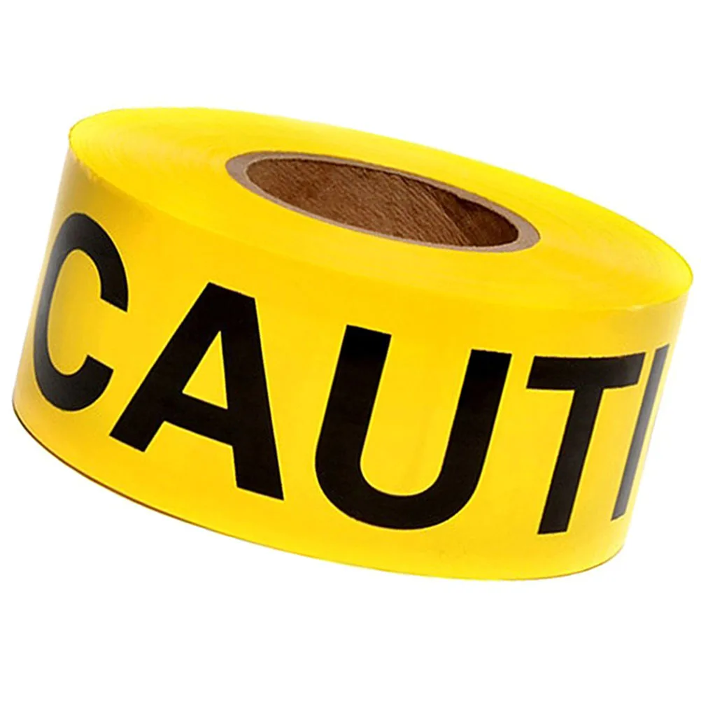 1 Roll Yellow Caution Halloween Warning Line For Party Bar Event Safety Decoration Isolation Tape Halloween Fright Tape