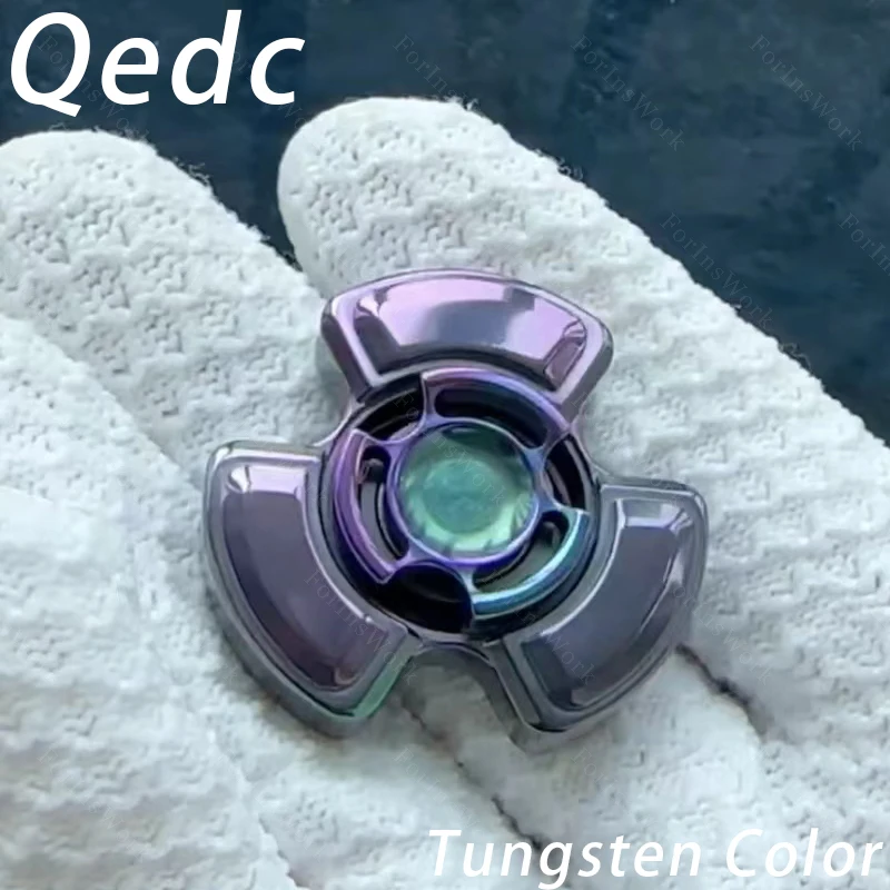 QEDC-ストレス解消のための金属製回転玩具,指紋付きミニジャイロ玩具