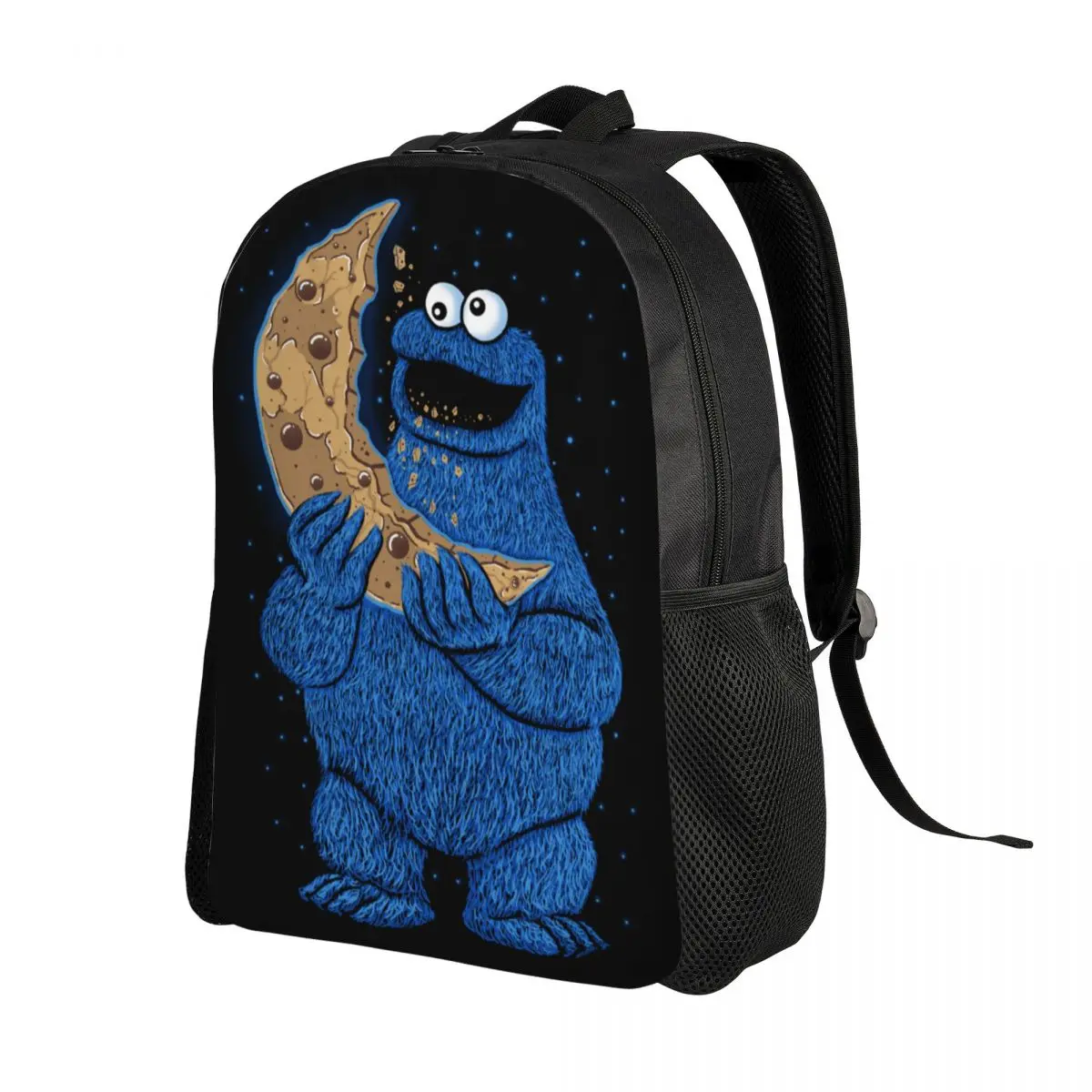 Custom Cookie Moon Backpack for Women Men School College Students Bookbag Fits 15 Inch Laptop Bags