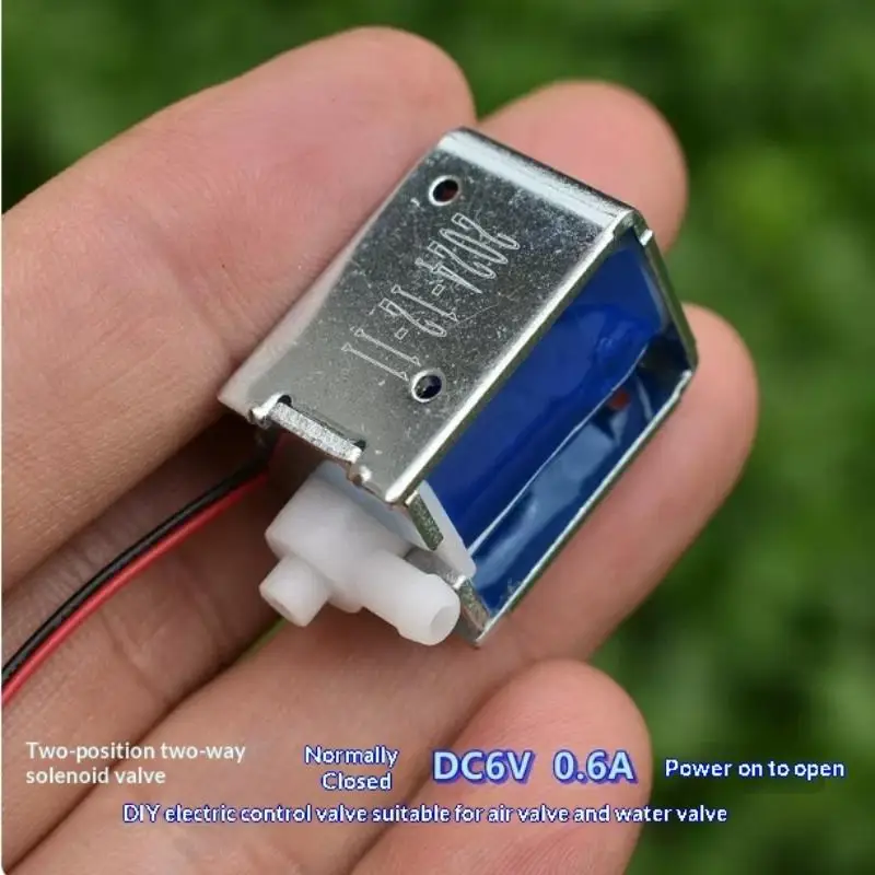 DC6V 0.6A 2 Position Normally Closed Mini Solenoid Valve Micro Electric Control Water Air Valve Component