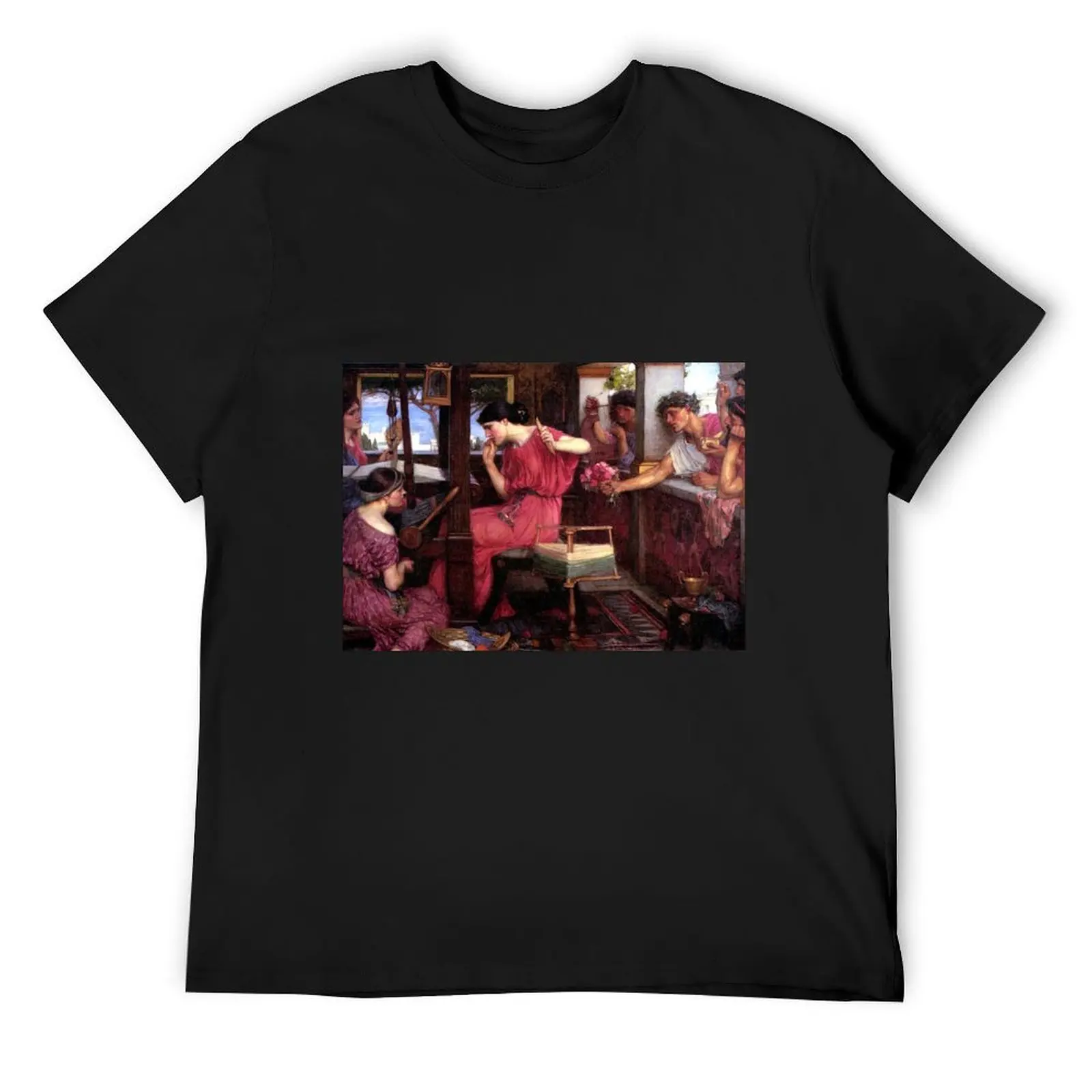 

Penelope and her Suitors - John WIlliam Waterhouse T-Shirt cotton graphic tees Blouse summer clothes mens graphic t-shirts anime