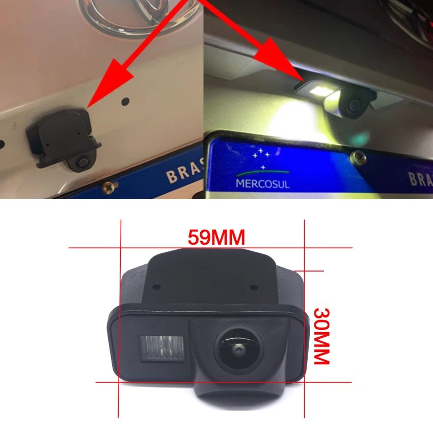 Car Rear View Camera For Toyota Corolla LE 9th sedan 2009 2010 2011 2012 2013 Waterproof IP68 CCD Reverse Backup Parking Camera