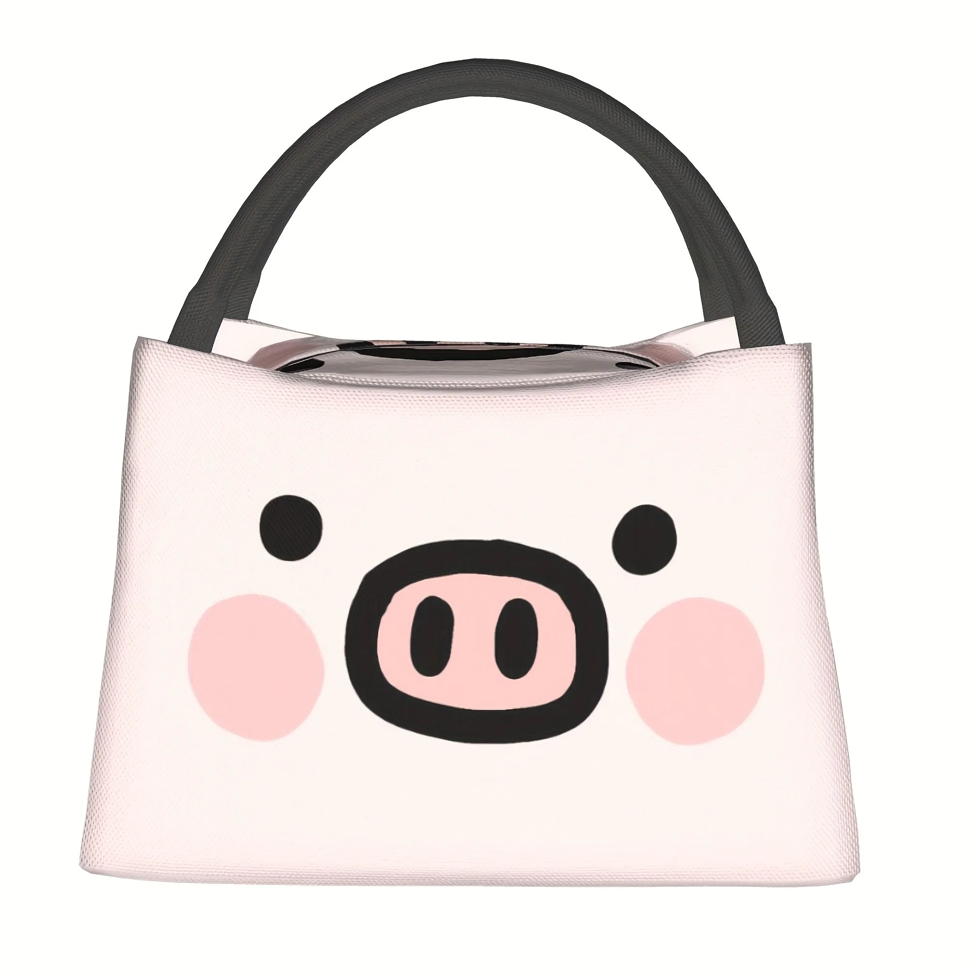 

Cute Pig Face Lunch Bag Insulated Thermal Tote Reusable Outdoor Picnic Cooler Bag