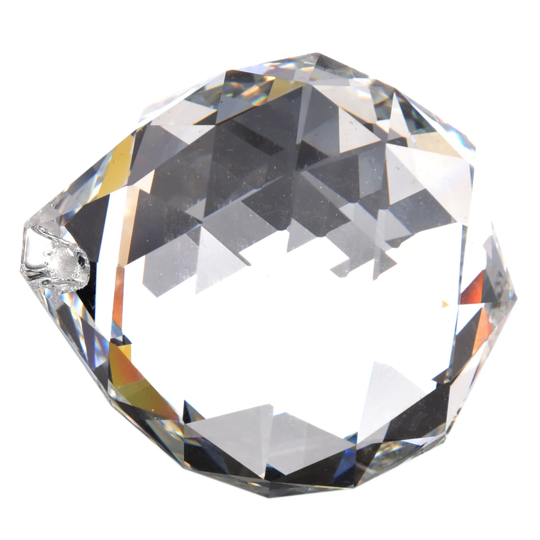 ABZV-40MM Feng Shui Bola pendente de cristal de decoração facetada (transparente)