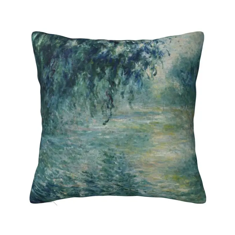 

Morning On The Seine Near Giverny Modern Throw Pillow Cover Living Room Decoration Claude Monet Impressionist Art Chair Cushion