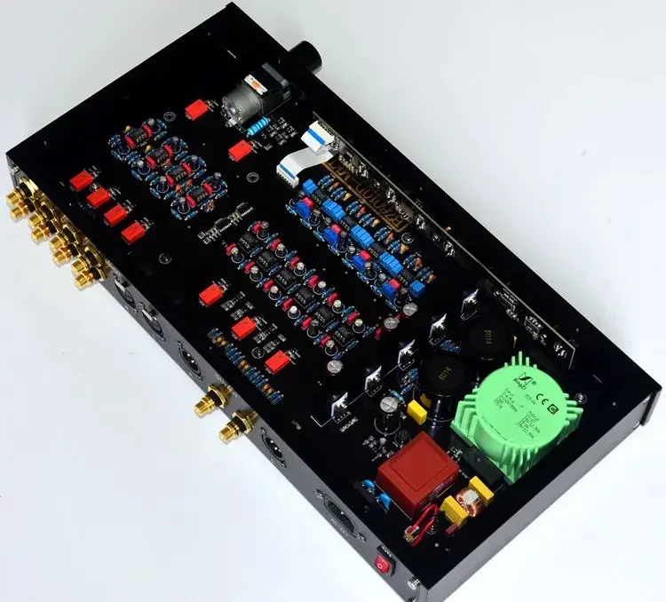 คลาสสิกที่สมดุลอย่างเต็มที่ MBL6010D สายผู้ที่ชื่นชอบ preamplifier HIFI JRC5534 JRC5532 Front-end op amp พร้อมรีโมทคอนโทรล preamp