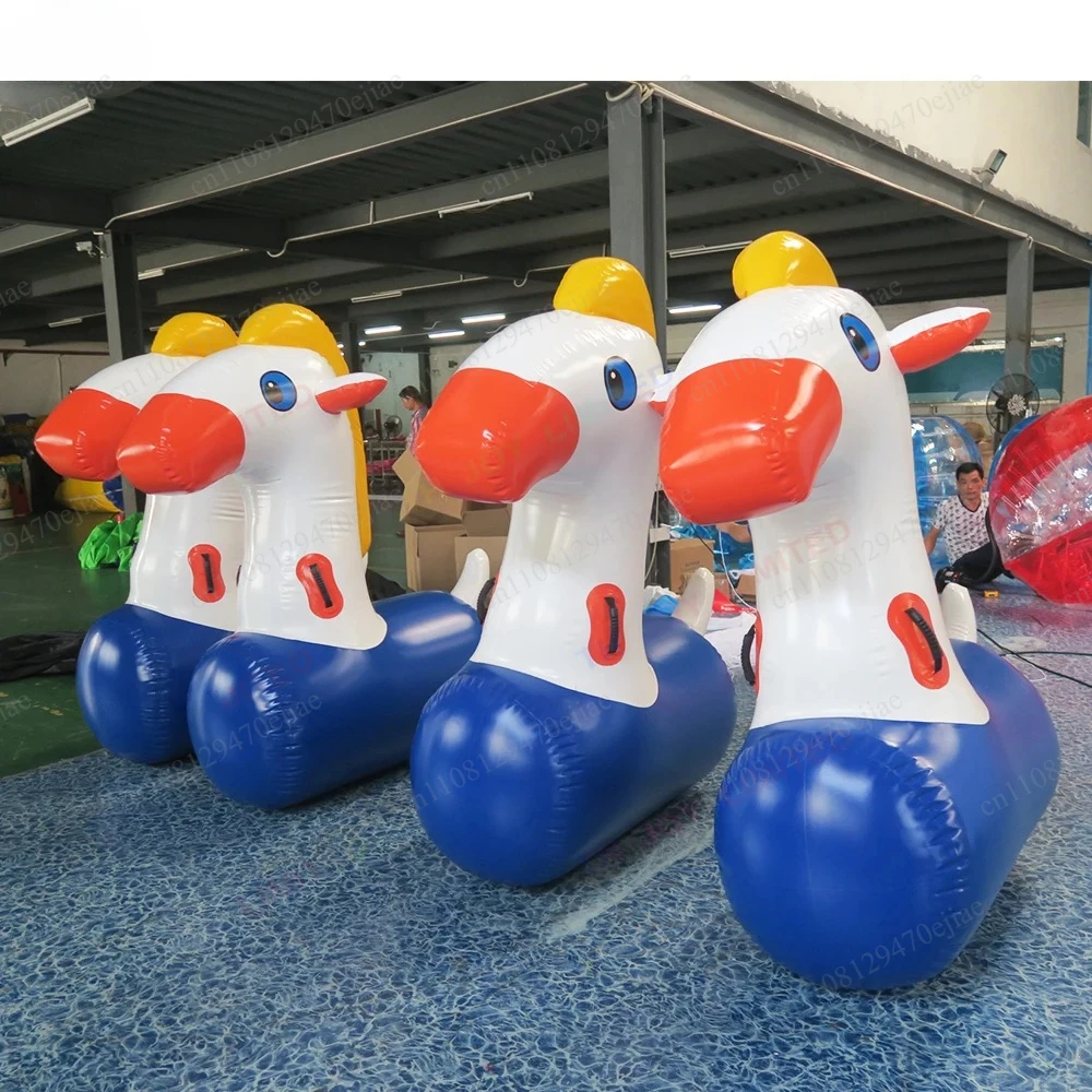 Commercial Inflatable Horse Racing Derby, Outdoor Hop Race Game for Kids & Adults, Rental Inflatable Jumping Track, Party Sports