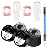 Juego de Gel de uñas de extensión sólida antiadherente, 3 unidades, tallado de flores, descenso de uñas UV/LED, Vernis de Gel para manicura