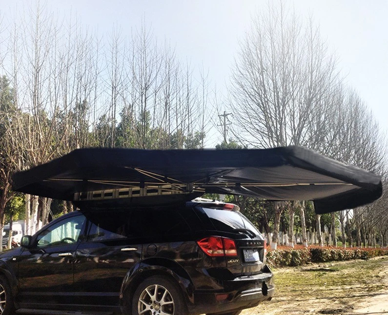 

Awning 270 Passenger Side - Dark Gray Cover with Black Cover Universal Sun shelter