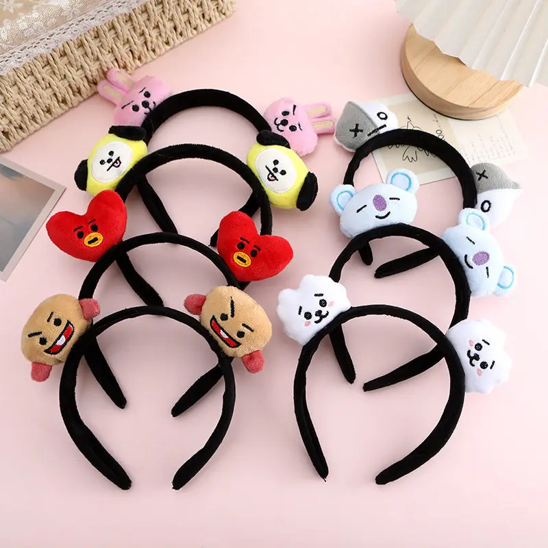 

Generic Plush Cartoon Character Headbands Korean Japanese Style Rabbit Dog Heart Animal Doll Party Event Props For Women Girls
