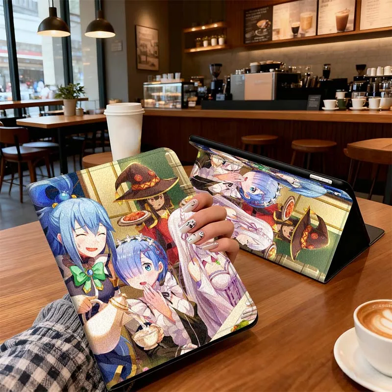 

Cartoon RE ZERO pattern For Xiaomi Redmi Mi Pad 4 5 6 6s 7 8 SE Pro 2 11 Plus Max 12.4 11 11.2 12.5 8.7 inch Tablet Case