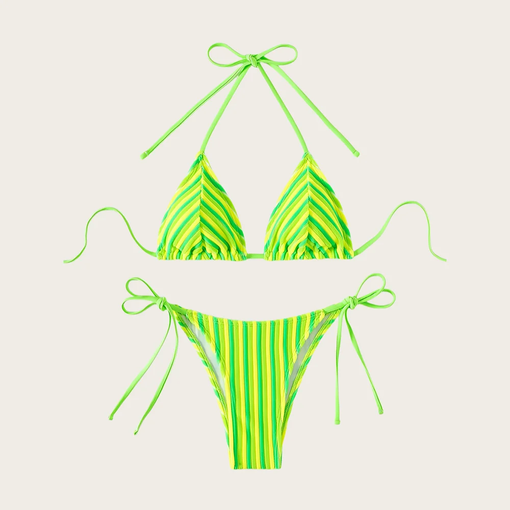 

Sexy Bikinis Set 2 Piece Swimsuit Backless Swimsuit Halter Neck Tie Bikini Women Swimsuit Summer Swimming Beach Swimwear