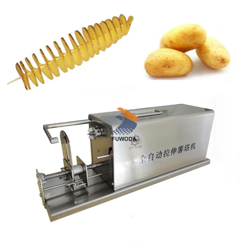 Automatic Stretch Tornado Potato Machine Potato Cutter Machine Potato Spiral Cutting Machine Potato Chips Machine Electric Type