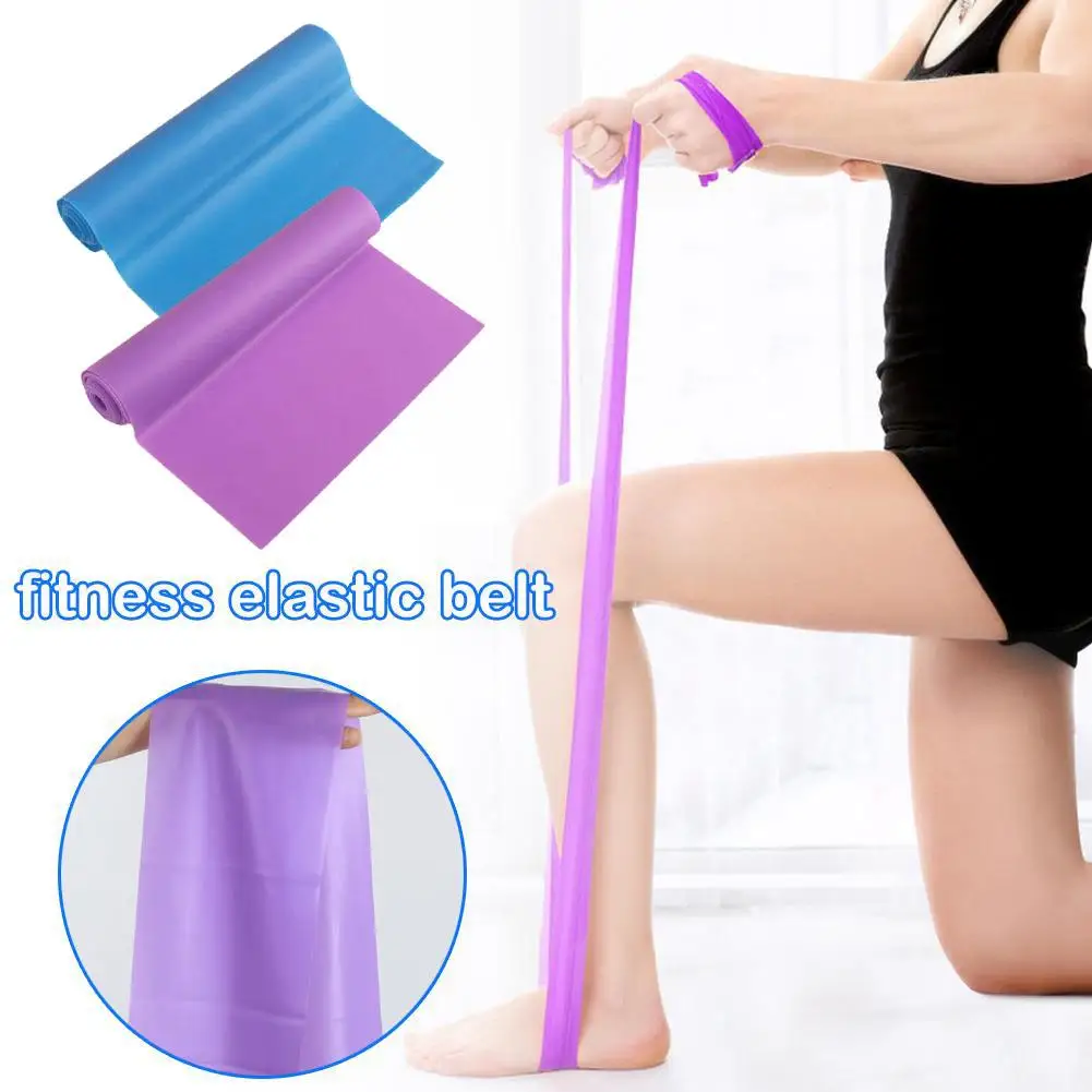 Yoga Pilates Resistance Band Long Training Stretch Bands For Physical Therapy Lower Body Home Strength Elastic Exercise Bands