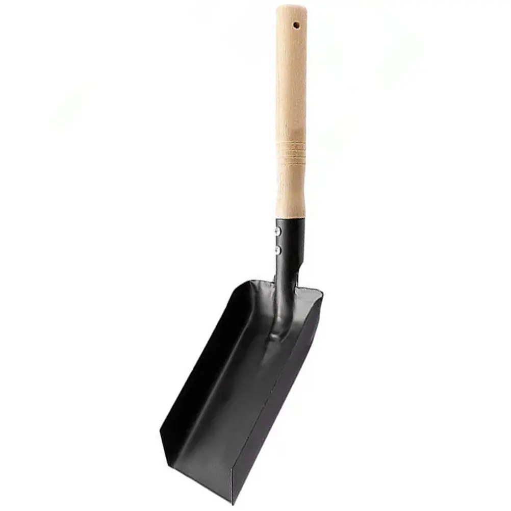 Garden Shovel Ergonomic Wood Handle Large Square Head Compact Lightweight for Digging Transplanting Soil Moving Gardening Tool