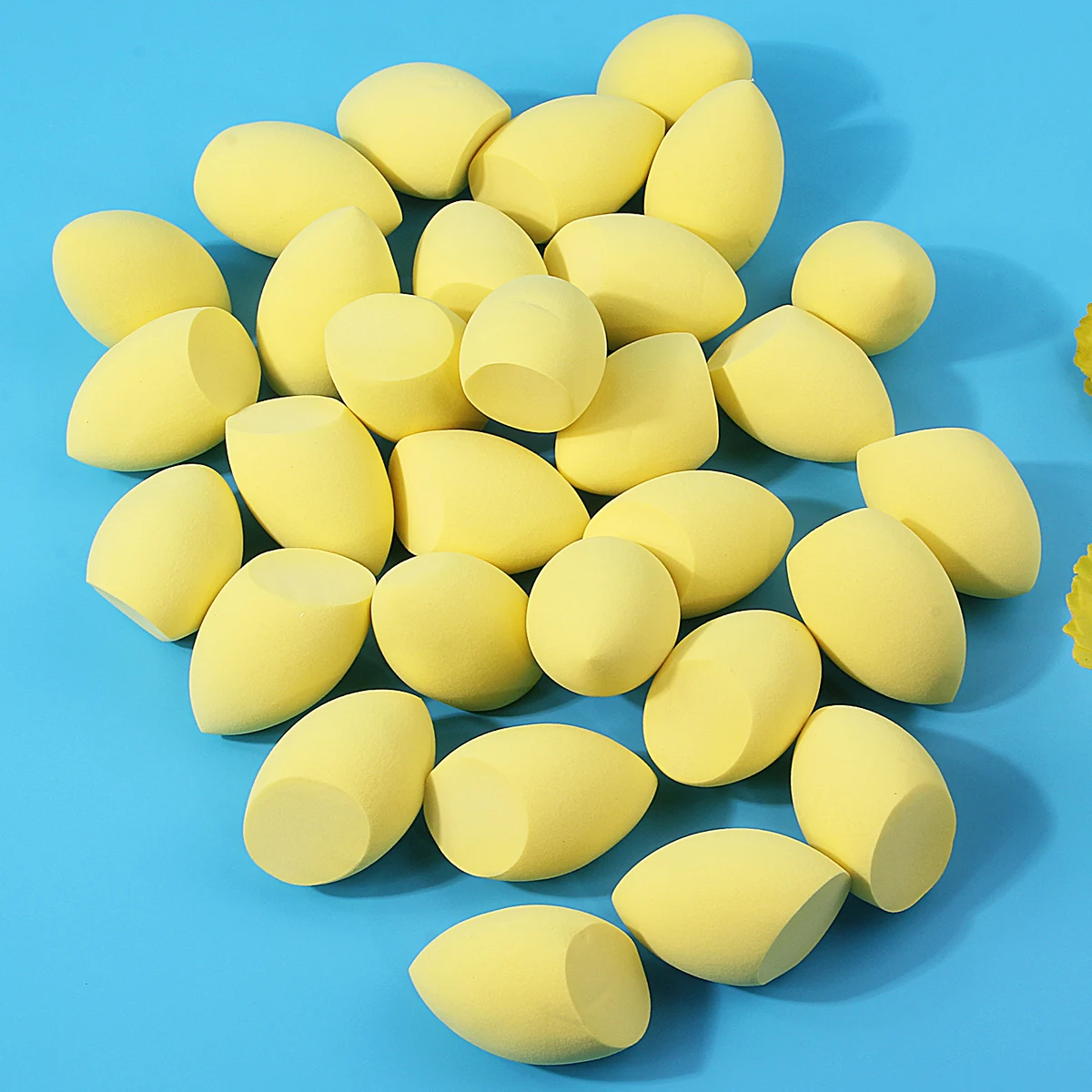 30 peças conjunto de esponja de maquiagem super macia de tamanho grande, adequado para uso seco e molhado sem pó colando ferramentas de maquiagem facial