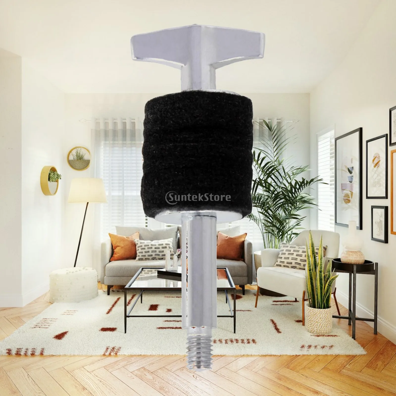 Cymbal Screw with Felt Sleeve Threaded Cymbal Hanger Screw Drum Accessory Sturdy Hardware Protective for Drummers, Stage