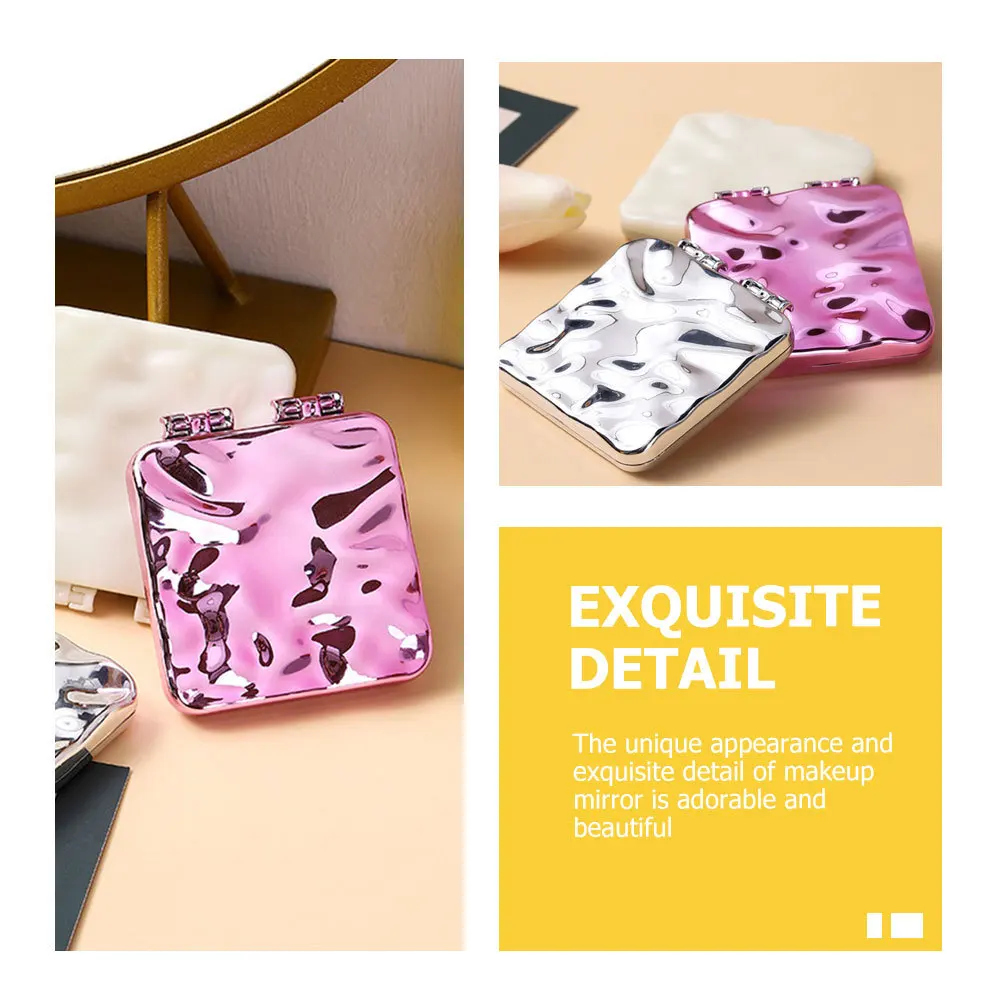 Reisespiegel, klein, kompakt, faltbar, doppelseitig, leicht, tragbar, Make-up-Taschenspiegel, Reisezubehör