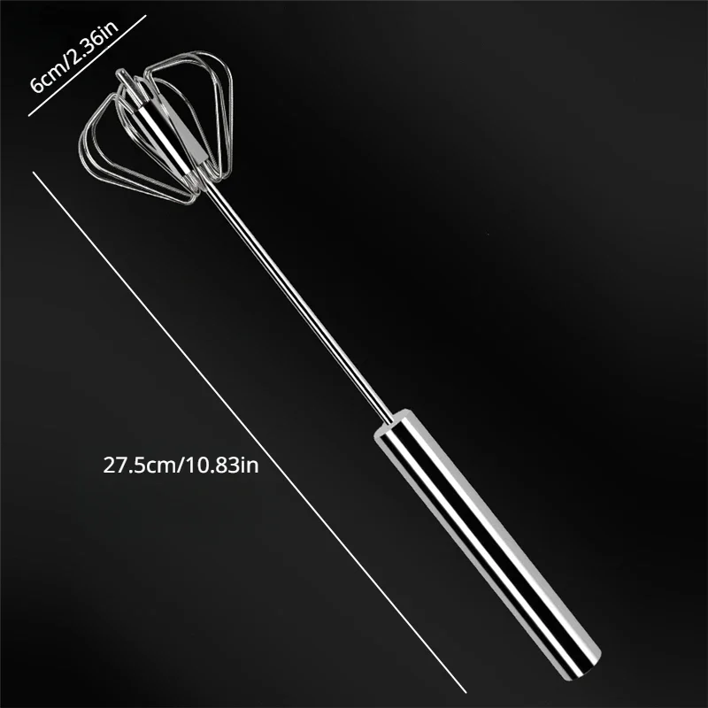 Egg Beater Semi Automatic Mixer Manual Self Turning Stainless Steel Easy Whisk Hand Blender Egg Cream Stirring Baking Cooking