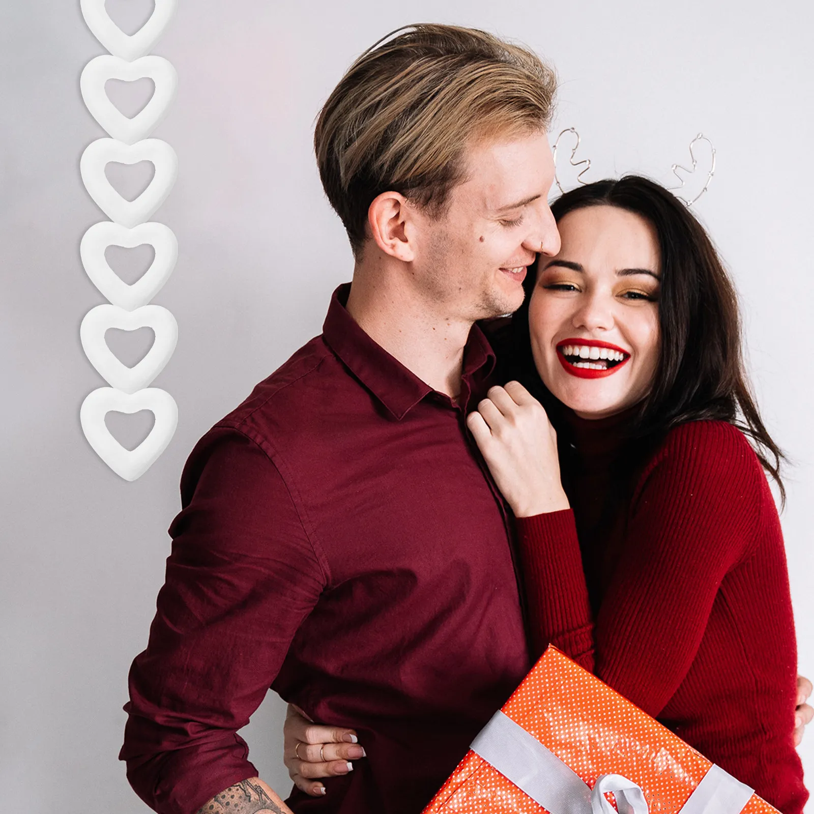 Art And Craft Valentine - 48 штук, 6 см, белые полые