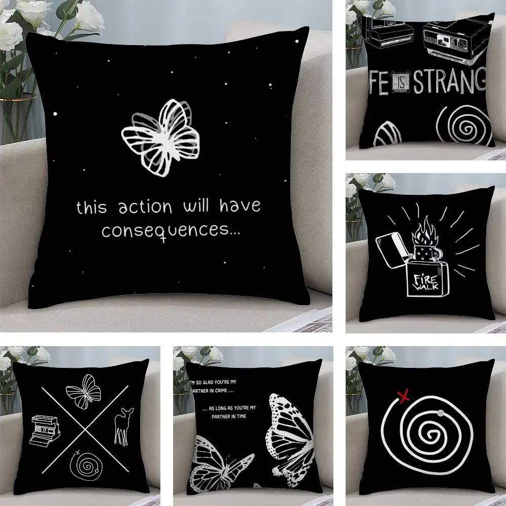 

L-Life Is Strange Pillow Case Sofa Short Plush Double-sided HD Printing Room Home Office Gift Cushion Cover