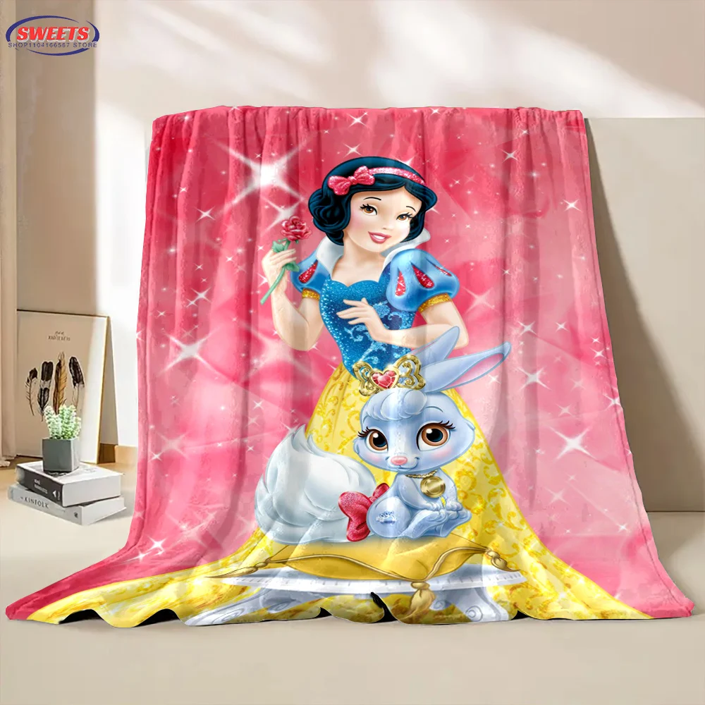 6 Size Disney Snow White Princess Blanket Sofa Bed Cover Four Season Soft Fluffy Quilt Blanket Flannel Throw Outdoor Leisure Nap