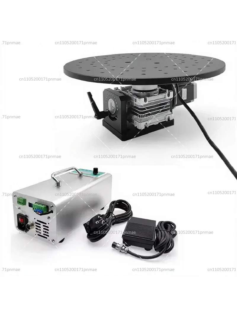 360° Electric Rotary Turntable 300mm Precision Rotating Platform Workbench with Speed Controller and Foot Switch