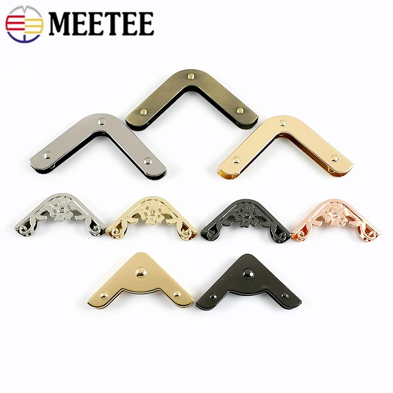 

10/20Pcs Meetee Handbag Edge Corner Protection Buckle Purse Decoration Metal Clip Clasp Leather Crafts DIY Hardware Accessories