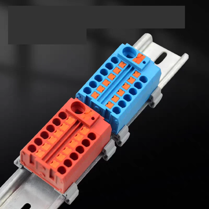 PTF6X2.5 DIN Rail Type Wire Connector One In Multiple Out Splitter Junction Box Quick Insertion Type Electrical Terminal Block