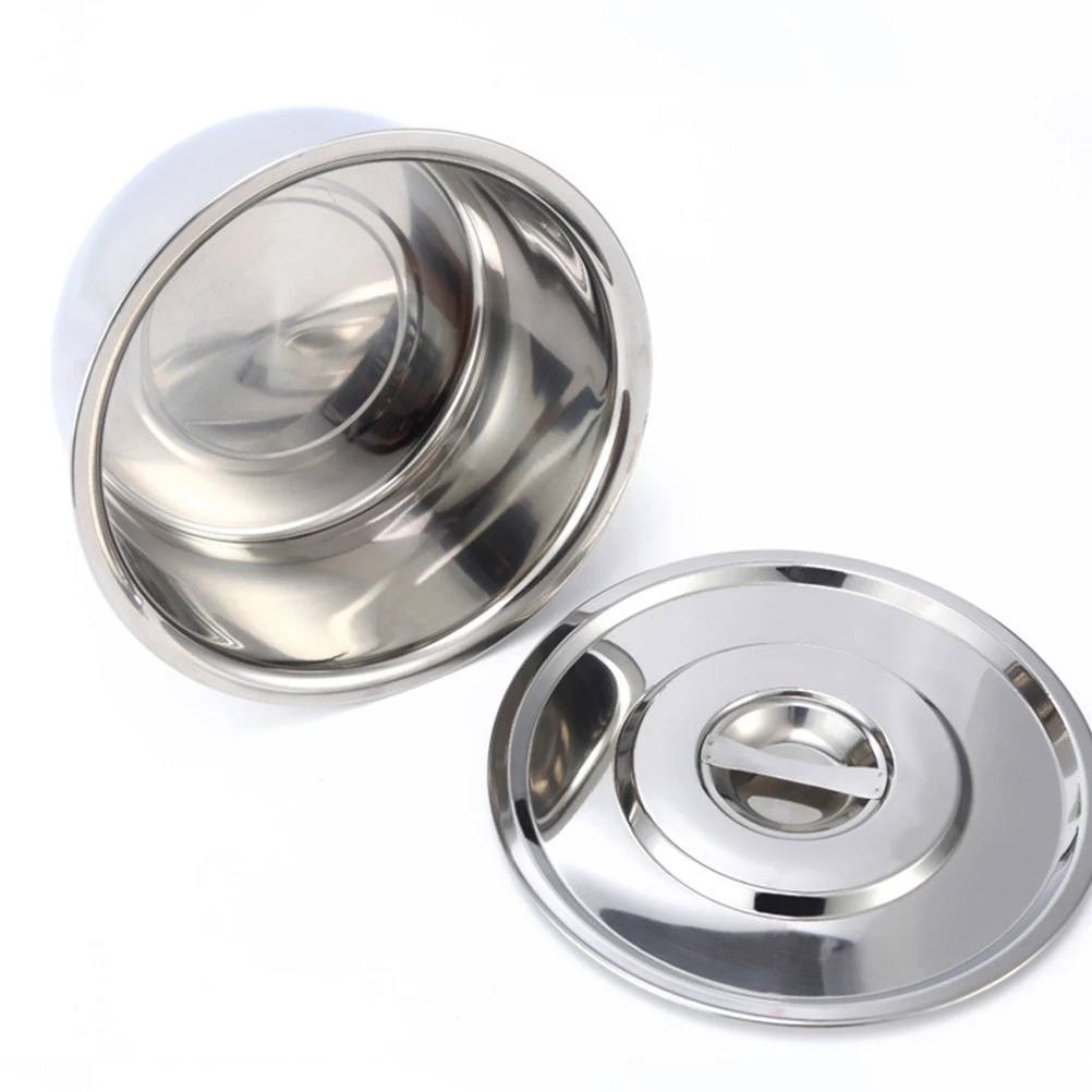 

3pcs Stainless Steel Soup Bowl Set Large Capacity Mirror Finish Kitchen Mixing Bowls Rustproof Stackable Food Container Freezer
