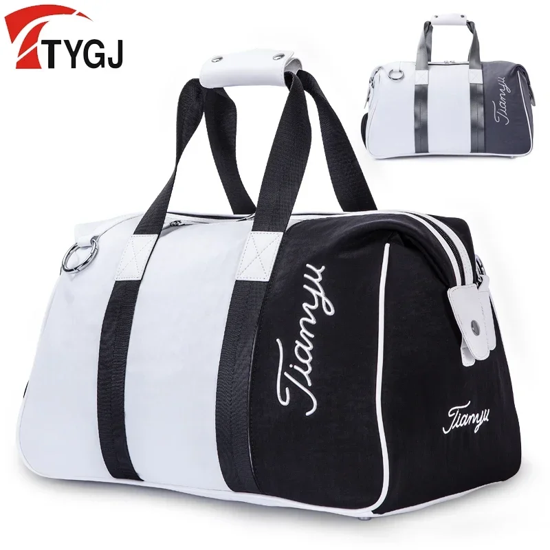 TTYGJ Nylon Golf Bags Portable Big Capacity Golf Clothing Bag with Shoulder Strap Lightweight Travel Pack Independent Shoe Layer