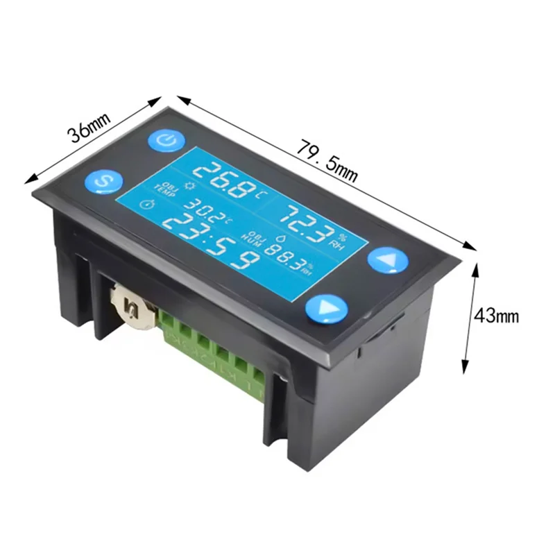 N82R W1212 Digital Temperature Humidity Controller Timer SHT20 Sensor Probe For Incubator Aquarium Thermostat Humidistat