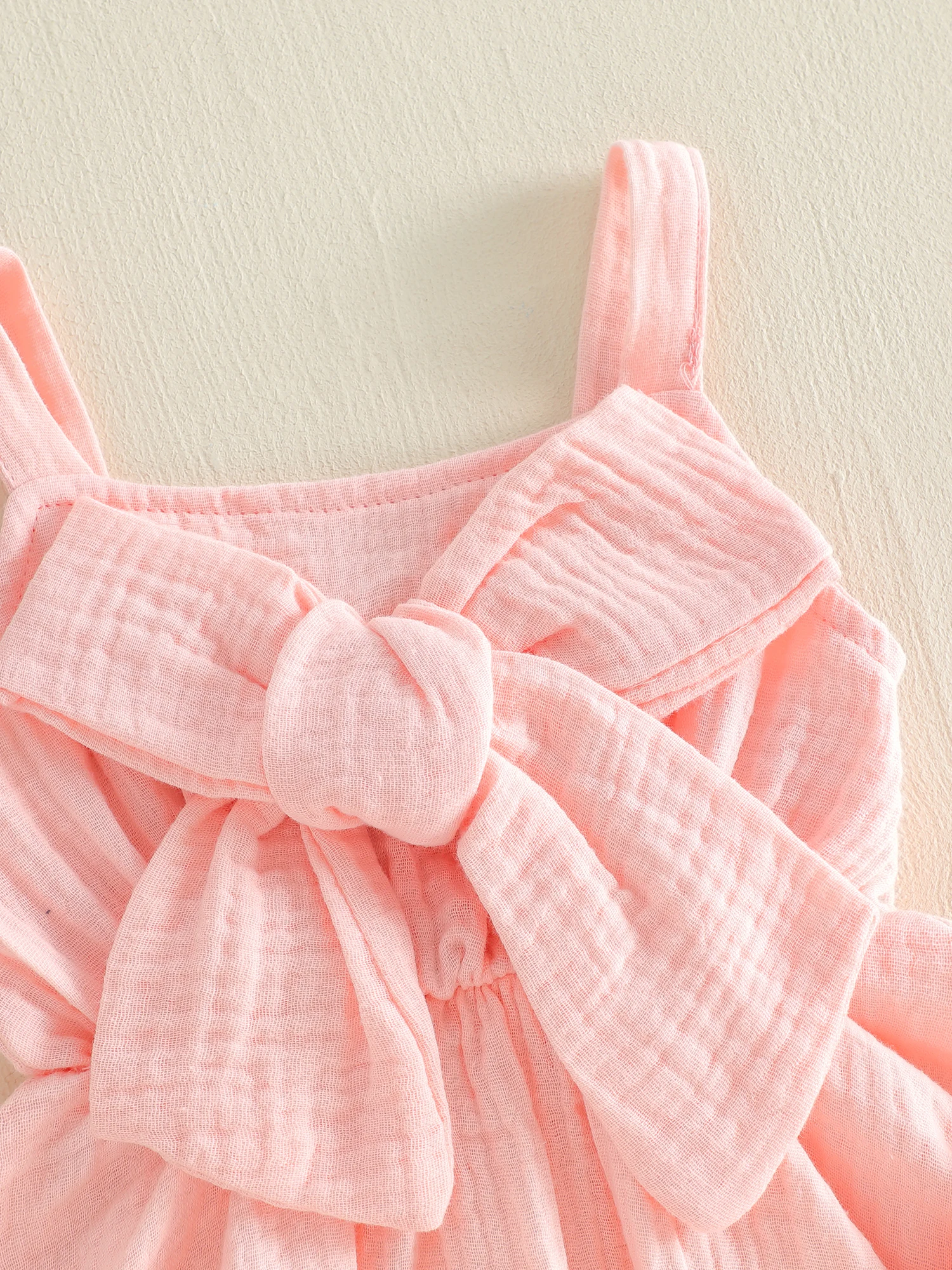 

Toddler Girls Pink Floral Print Sleeveless Top and Ruffled Shorts Set with Bow Detail - Summer Outfit for Baby Girl