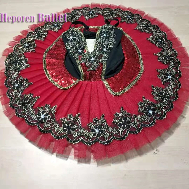 

New Arrival Professional All Season Women Or Girl Dark Red Ballet Tutu Dress