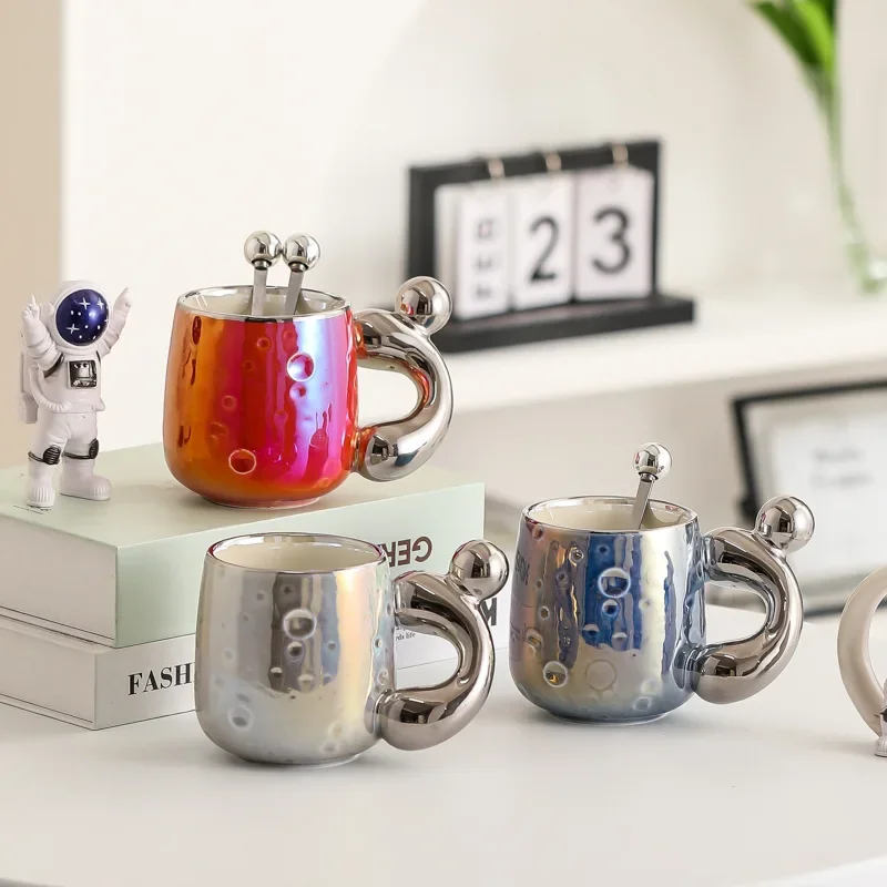High value living room gradual change mouthwash  couple personality cup household light luxury ceramic water cup colorful gift
